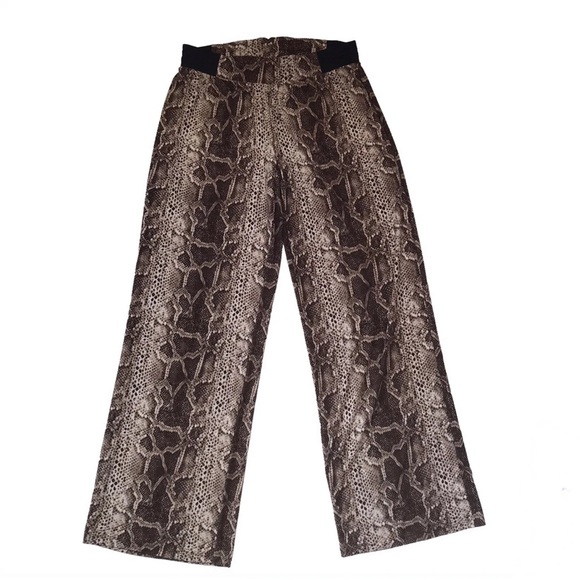 Y2K Snakeskin Print Pants (S)